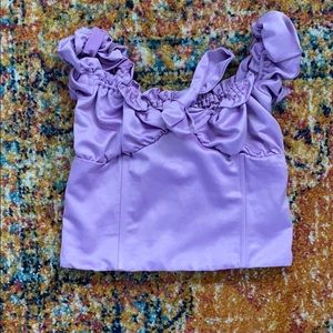 Purple corset off the shoulder top